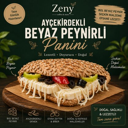 AYÇEKİRDEKLİ BEYAZ PEYNİRLİ PANİNİ