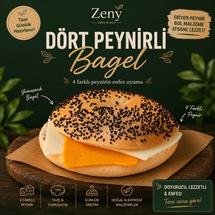 DÖRT PEYNİRLİ BAGEL